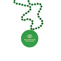 Green Medallion Bead Necklace w/ Green Medallion